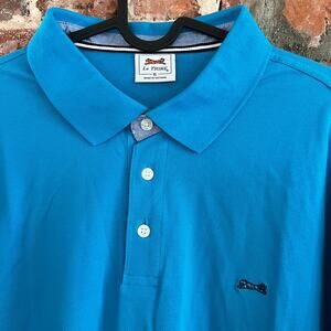 Le Tigre Mens Blue Polo Shirt XL 23x30 NWT